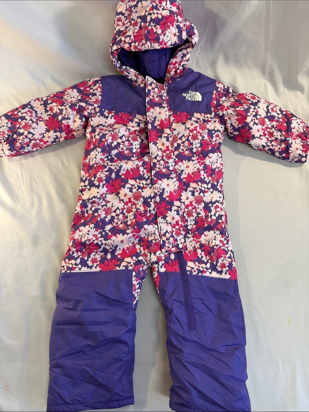 The North Face NWOT Purple Floral Infant Snowsuit